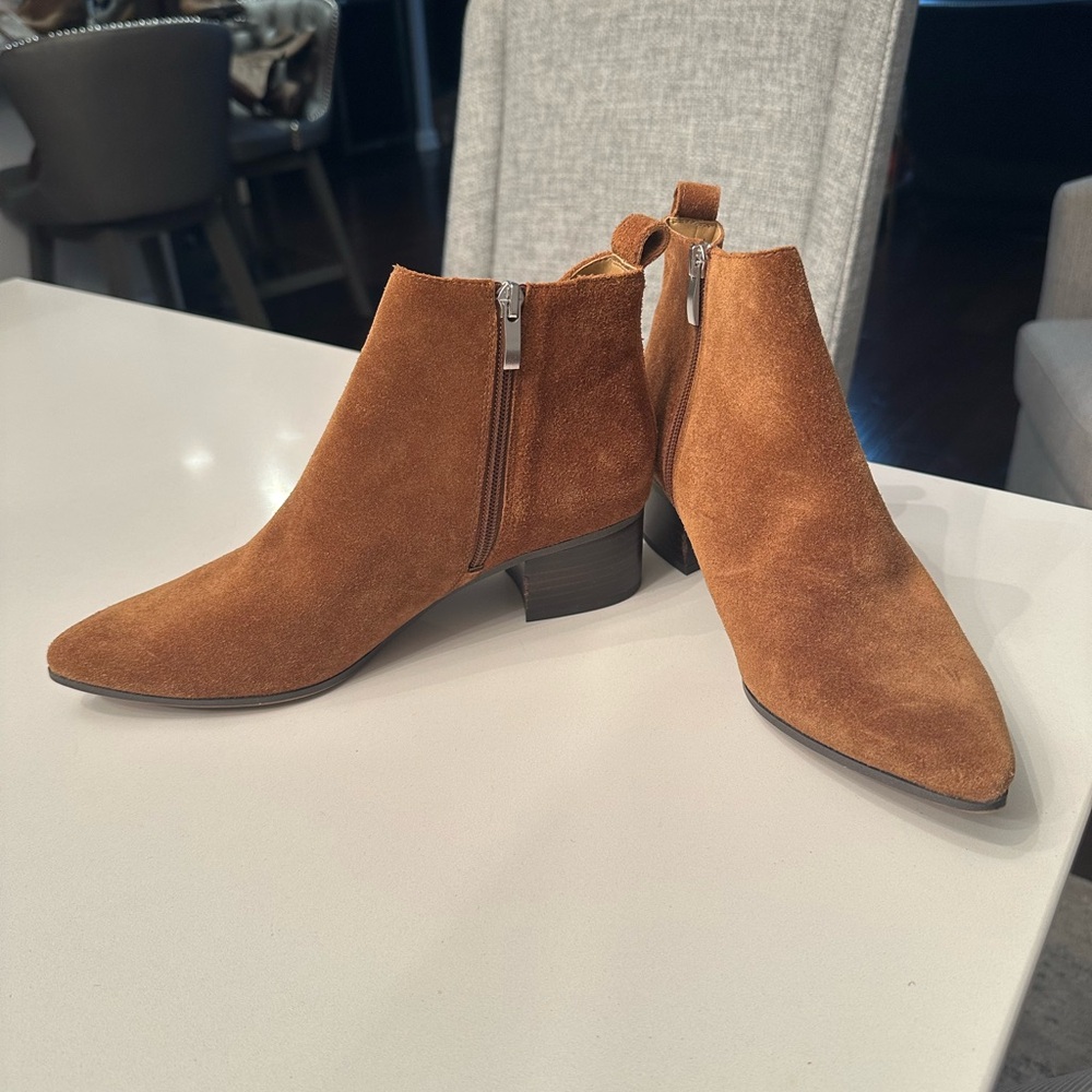 Brown Suede Ankle Boots